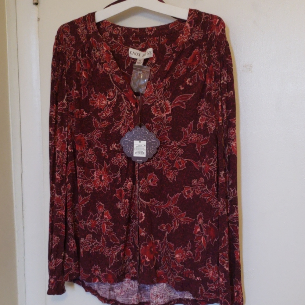Knox Rose Target red button down shirt